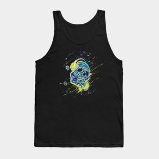 Skull - skull funny music art design Tank Top